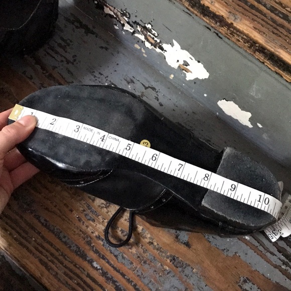 Black wingtip/spat style dance shoes - Picture 8 of 8